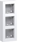 HAGER - A.8 Gehäuse 3fach flache Ausführung, lichtweiß glänzend, AP