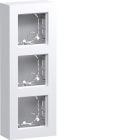 HAGER - A.8 Gehäuse 3fach flache Ausführung, lichtweiß matt, AP