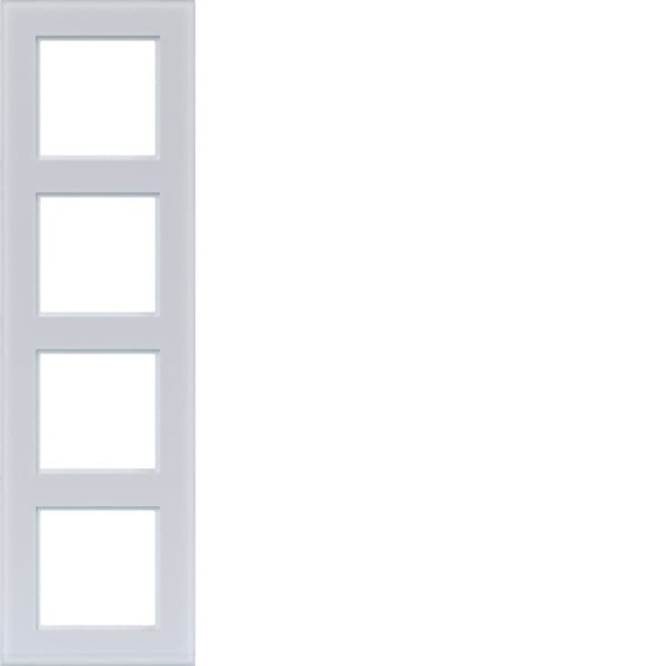 HAGER - A.8 Rahmen 4fach Glas, lichtweiß matt