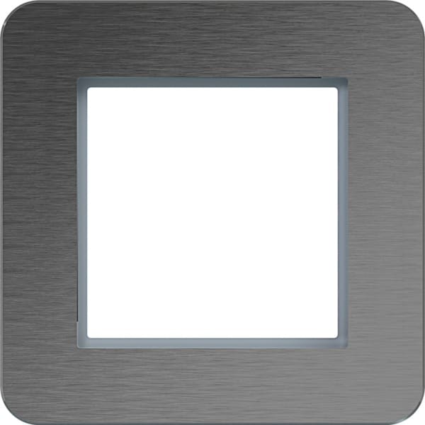 HAGER - C.8 LED-Rahmen 1fach edelstahl matt, Metall gebürstet