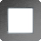 HAGER - C.8 LED-Rahmen 1fach edelstahl matt, Metall gebürstet