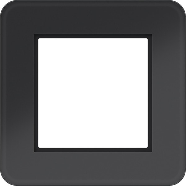 HAGER - C.8 LED-Rahmen 1fach Glas, nachtschwarz glänzend