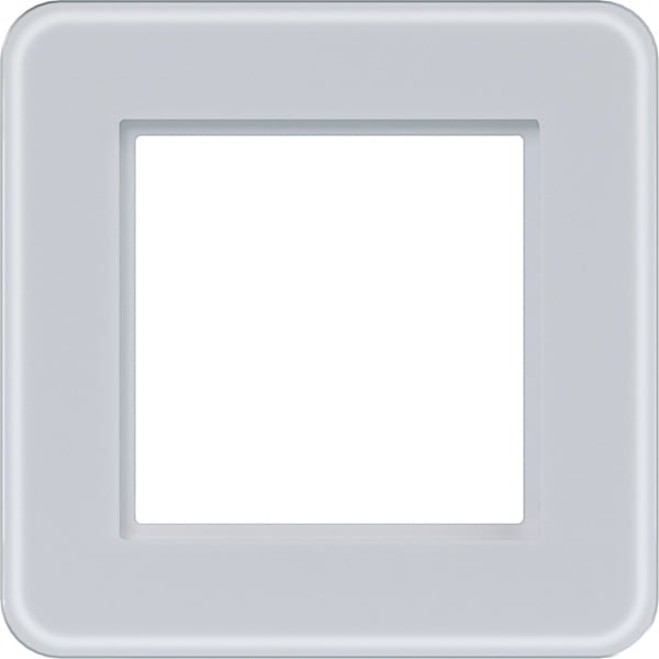 HAGER - C.8 LED-Rahmen 1fach Glas, lichtweiß matt