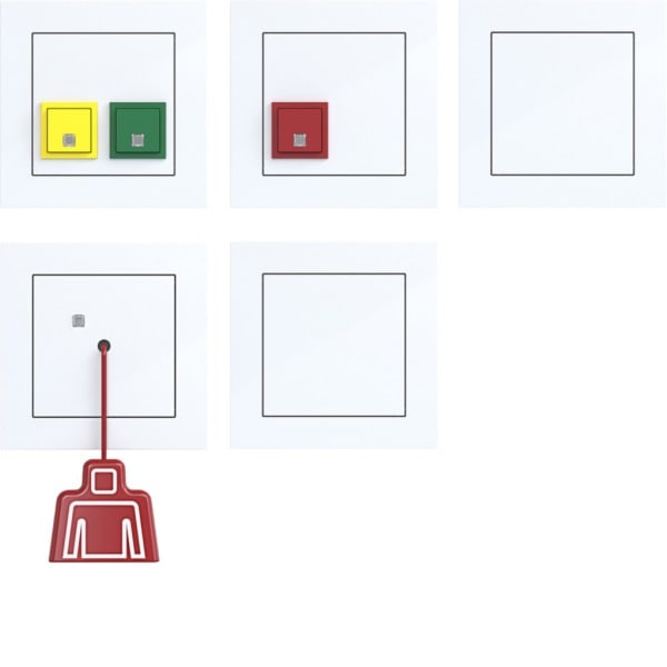 HAGER - A.1 Notruf-Set mit Rahmen lichtweiß glänzend