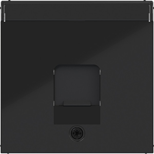 HAGER - A.x/C.x Zstk. m. Staubschutzschi. 1f für KeyStone, BSF, nachtschwarz gl.