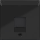 HAGER - A.x/C.x Zstk. m. Staubschutzschi. 1f für KeyStone, BSF, nachtschwarz gl.