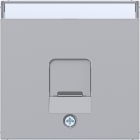 HAGER - A.x/C.x Zstk. m. Staubschutzschi. 1f für KeyStone, BSF, titan matt, lack.