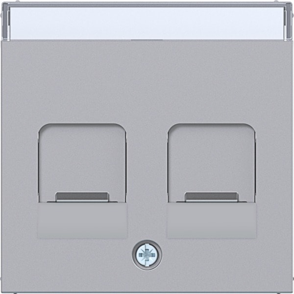 HAGER - A.x/C.x Zstk. m. Staubschutzschi. 2f für KeyStone, BSF, titan matt, lack.