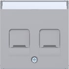 HAGER - A.x/C.x Zstk. m. Staubschutzschi. 2f für KeyStone, BSF, titan matt, lack.