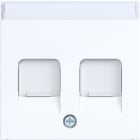 HAGER - A.x/C.x Zstk. m. Staubschutzschi. 2f für KeyStone, BSF, lichtweiß glänzend