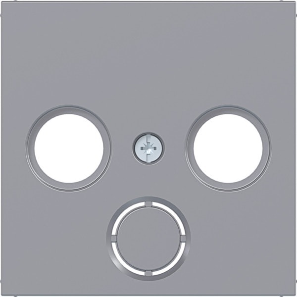 HAGER - A.x/C.x Zstk. f. Antennendose 2-/3Loch, titan matt, lack.
