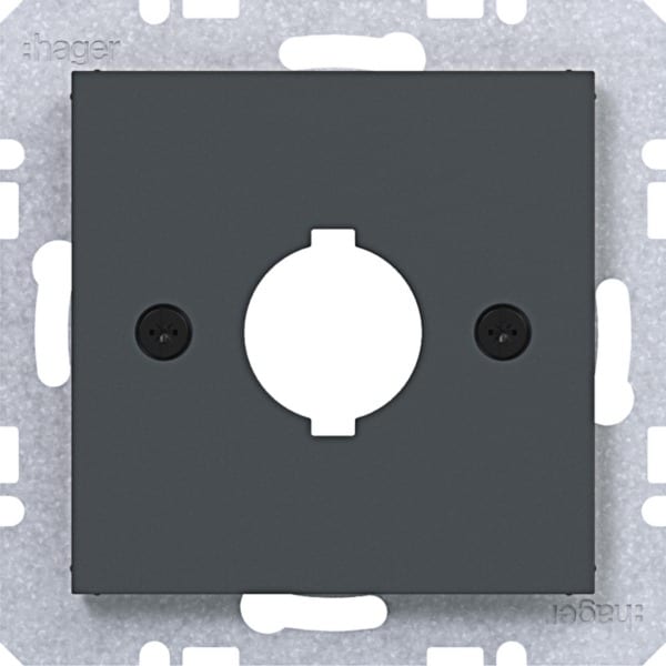 HAGER - A.x/C.x Zstk. für Melde- & Befehlsgerät 18,8 mm anthraz. M., lack.
