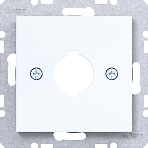 HAGER - A.x/C.x Zstk. für Melde- & Befehlsgerät 18,8 mm lichtweiß glänzend