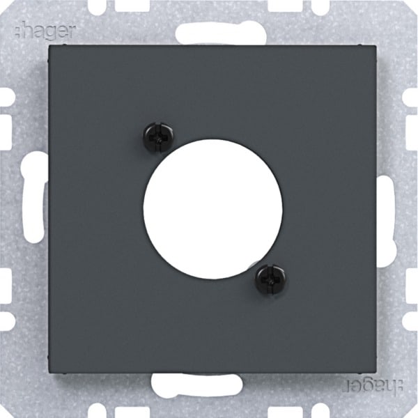 HAGER - A.x/C.x Zstk. für XLR Steckverbinder D-Serie, anthraz. m lack.