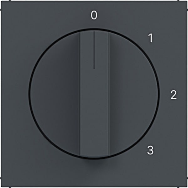 HAGER - A.x/C.x Zstk. f. 3-Stufenschalter mit 0 St., anthrazit matt, lack.