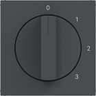 HAGER - A.x/C.x Zstk. f. 3-Stufenschalter mit 0 St., anthrazit matt, lack.