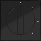 HAGER - A.x/C.x Zstk. f. 3-Stufenschalter mit 0 St., nachtschwarz glänzend