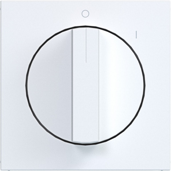 HAGER - A.x/C.x Zentralst. mit Drehknopf m. Aufdr. 0 u. 1, lichtweiß matt