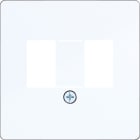HAGER - A.x/C.x Zstk. mit TAE-Ausschnitt, lichtweiß glänzend