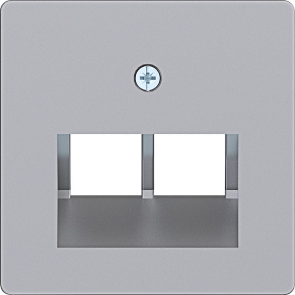 HAGER - A.x/C.x Zstk. für UAE Steckd. 2f, 50x50 mm, titan matt lack.