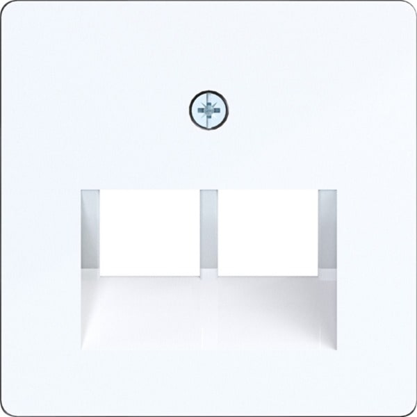 HAGER - A.x/C.x Zstk. für UAE Steckd. 2f, 50x50 mm, lichtweiß glänzend