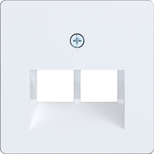 HAGER - A.x/C.x Zstk. für UAE Steckd. 2f, 50x50 mm, lichtweiß matt