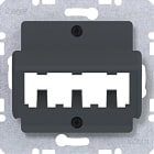 HAGER - A.x/C.x Zentralplatte für 3 MINI-COM Module, anthrazit matt, lack.