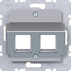 HAGER - A.x/C.x Zentralpl. 2f. für AMP Jacks, 30°, titan matt, lack.