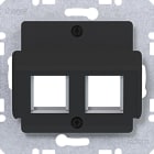 HAGER - A.x/C.x/Sx/Bx/Qx/K Zentralpl. 2f. für Krone Jacks, nachtschwarz m.