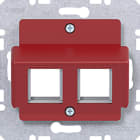 HAGER - A.x/C.x/Sx/Bx/Qx/K Zentralpl. 2f. für Krone Jacks, rot glänzend