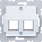 HAGER - A.x/C.x/Sx/Bx/Qx/K Zentralpl. 2f. für Krone Jacks, lichtweiß glänzend