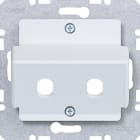 HAGER - A.x/C.x/Sx/Bx/Qx/K Zentralpl. 2fach, LWL-Kuppl. Simplex ST, l.weiß m.