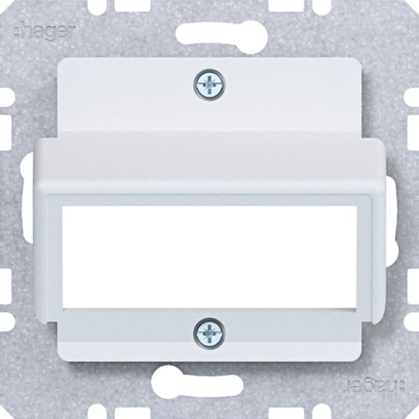 HAGER - A.x/C.x Zentralplatte f. Reichle& De-Massari Doppelmodul, lichtweiß matt
