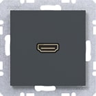 HAGER - A.x/C.x Steckdose HDMI anthrazit matt, lack.