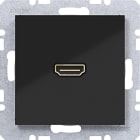 HAGER - A.x/C.x Steckdose HDMI nachtschwarz glänzend