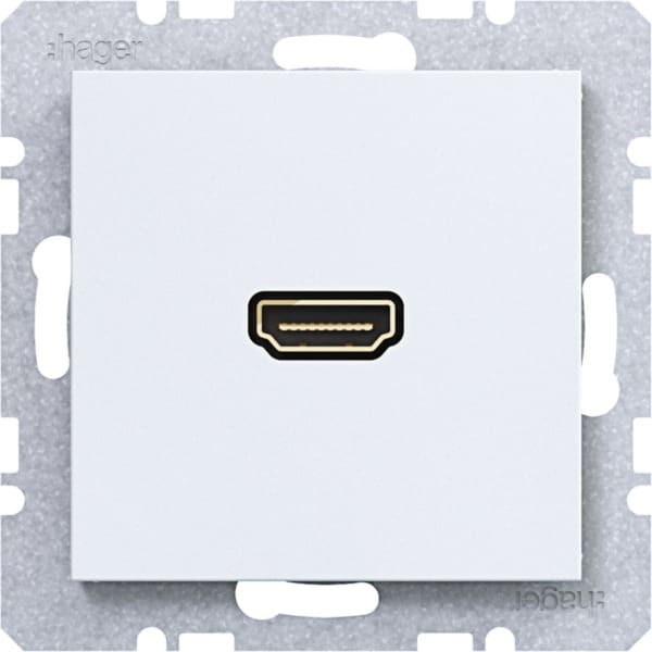 HAGER - A.x/C.x Steckdose HDMI lichtweiß matt