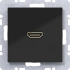 HAGER - A.x/C.x Steckdose HDMI 90° nachtschwarz glänzend
