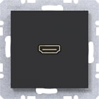 HAGER - A.x/C.x Steckdose HDMI 90° nachtschwarz matt
