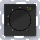 HAGER - A.x/C.x Temp.regler 230V/15W, Heizen/Kühlen, nachtschwarz glänzend