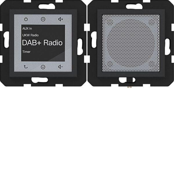 HAGER - A.x/C.x Radio Touch UP DAB+ mit Lautsprecher, nachtschwarz matt