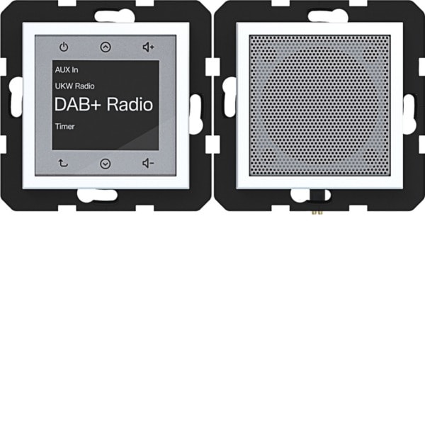 HAGER - A.x/C.x Radio Touch UP DAB+ mit Lautsprecher, lichtweiß matt