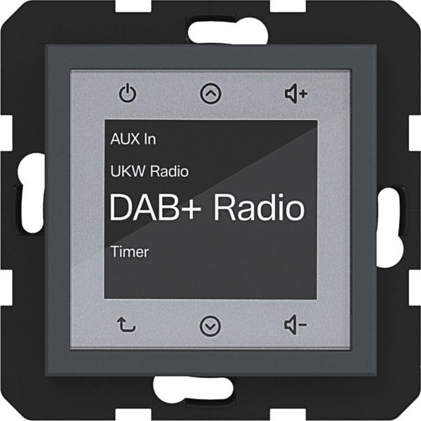 HAGER - A.x/C.x Radio Touch UP DAB+ anthrazit matt, lack.