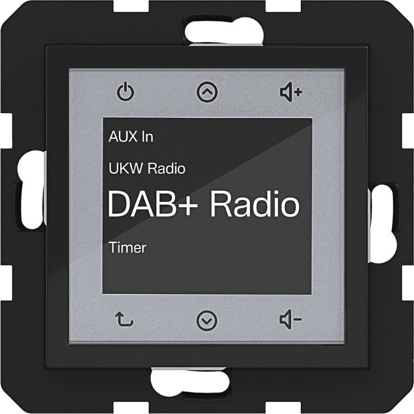 HAGER - A.x/C.x Radio Touch UP DAB+ nachtschwarz glänzend