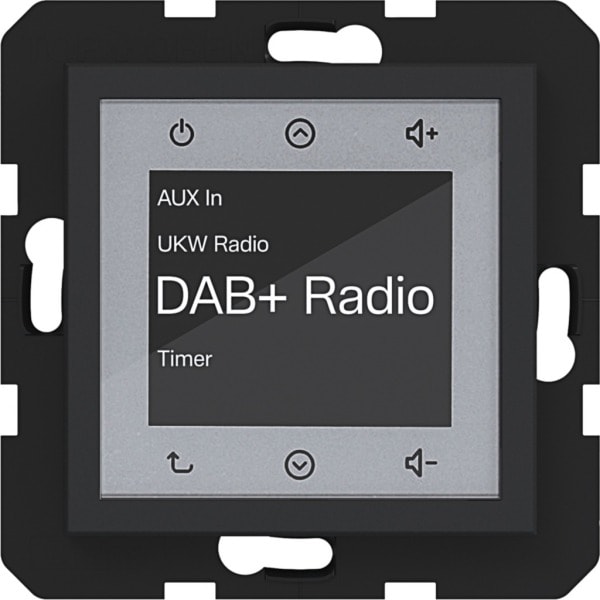 HAGER - A.x/C.x Radio Touch UP DAB+ nachtschwarz matt