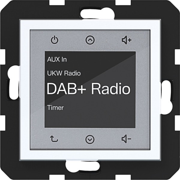 HAGER - A.x/C.x Radio Touch UP DAB+ lichtweiß glänzend