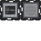 HAGER - A.x/C.x Radio Touch UP DAB+, Bluetooth mit LS, anthrazit matt, lack.