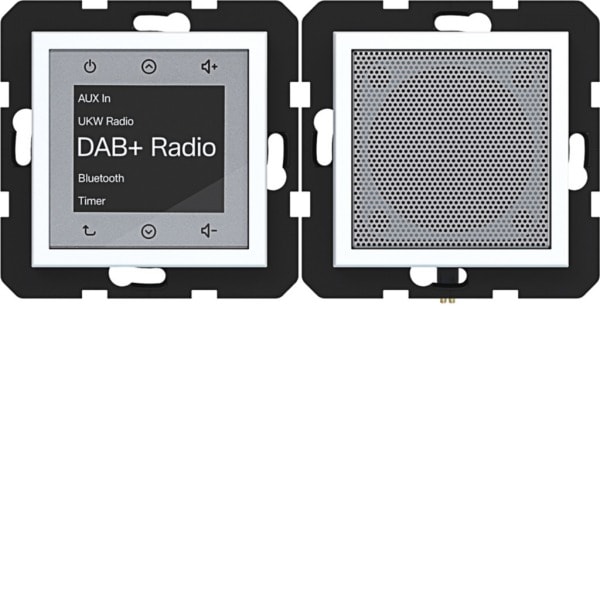 HAGER - A.x/C.x Radio Touch UP DAB+, Bluetooth mit Lautsprecher, lichtw. matt