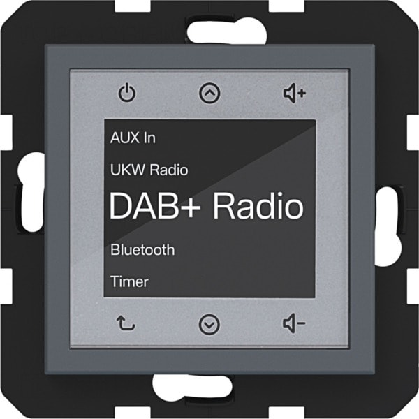 HAGER - A.x/C.x Radio Touch UP DAB+, Bluetooth, anthrazit matt, lack.