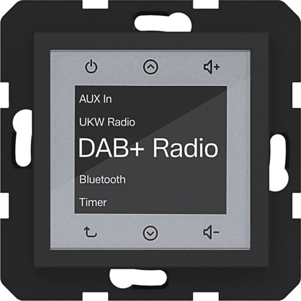 HAGER - A.x/C.x Radio Touch UP DAB+, Bluetooth, nachtschwarz matt