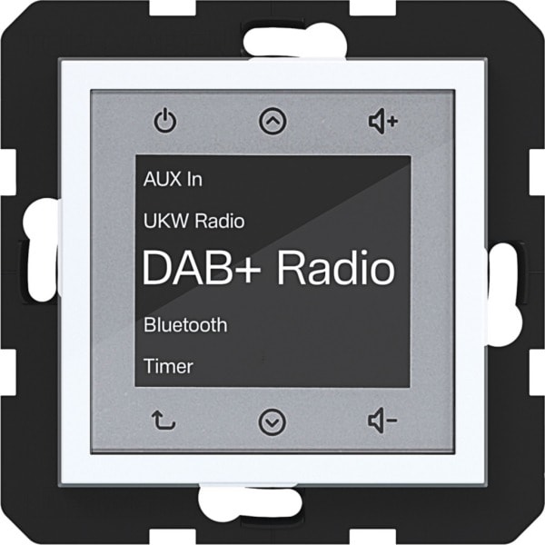 HAGER - A.x/C.x Radio Touch UP DAB+, Bluetooth, lichtweiß glänzend